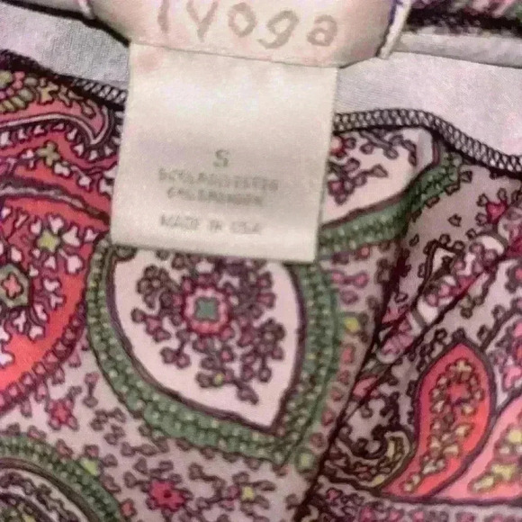 Y2K Paisley Top Bell Sleeves Side Slit Size Small V-Neck - Picture 4 of 4